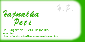 hajnalka peti business card